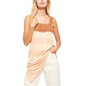 Free People Luca Crochet Stripe Tunic Dress